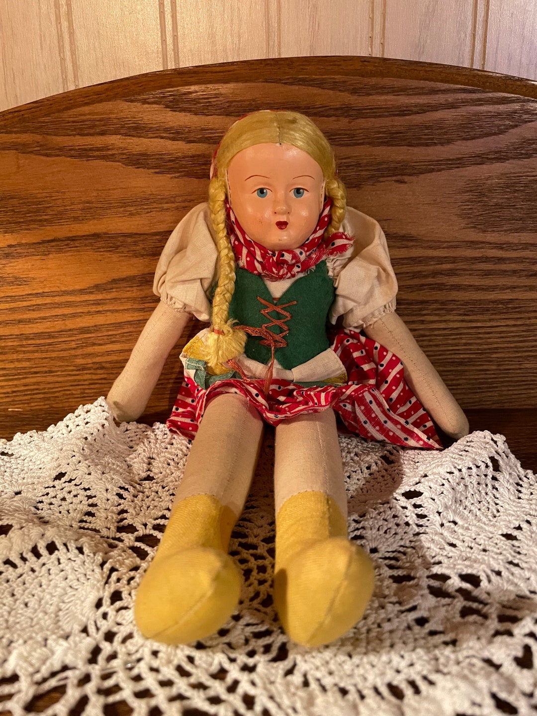 Paper Mache Doll Etsy