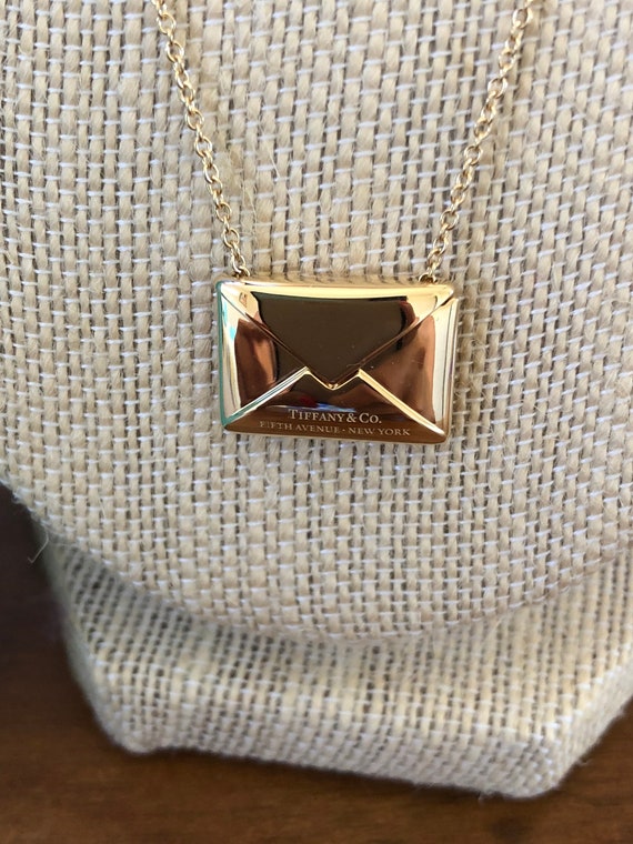 Tiffany and co shop envelope necklace