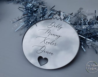 Personalised Christmas Bauble Acrylic Xmas Tree Decorations whole family gift idea