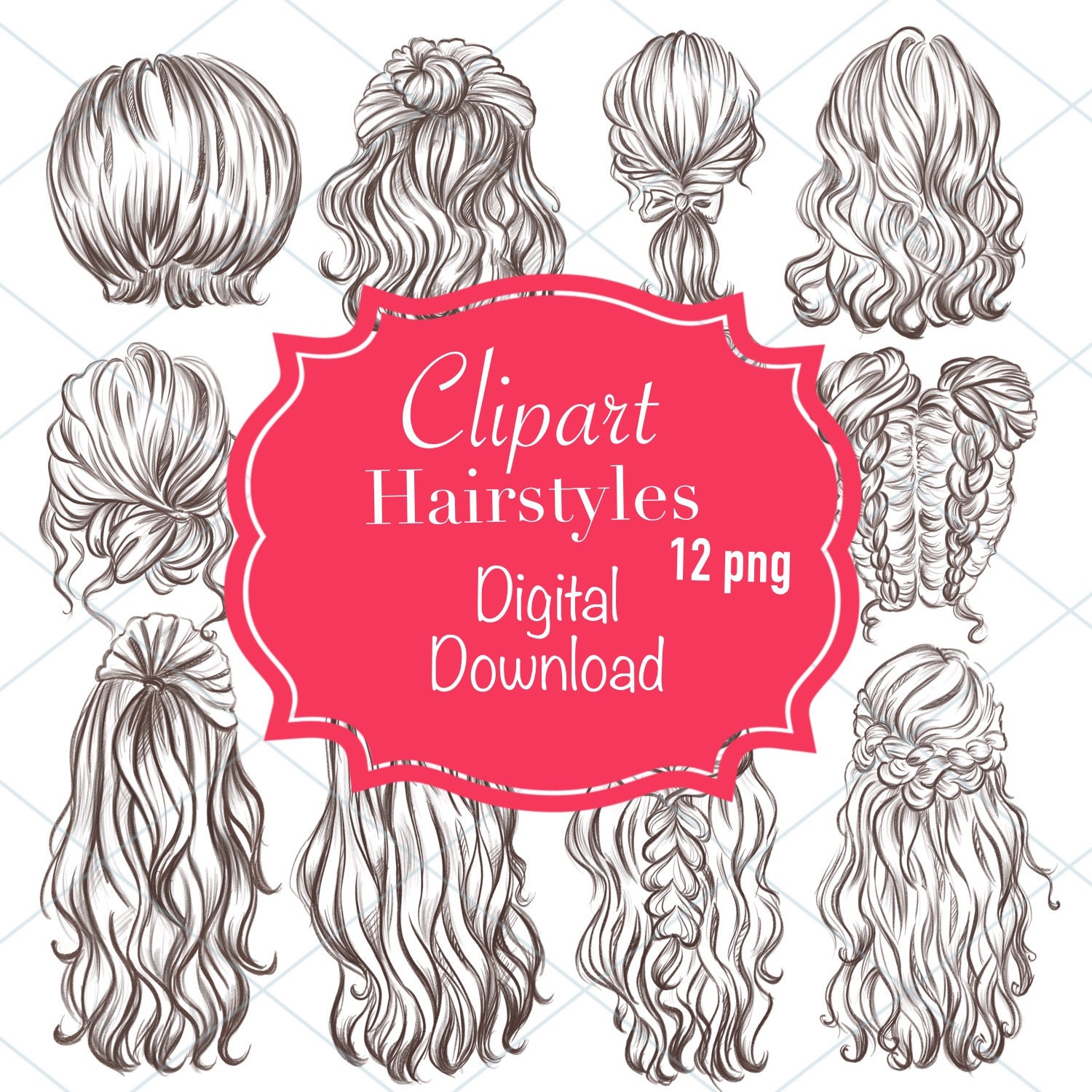 Hairstyles Clipart Hair Set DIGITAL DOWNLOAD Custom Hairstyles - Etsy Hairstyles Clipart Hair Set DIGITAL DOWNLOAD Custom Hairstyles - Etsy