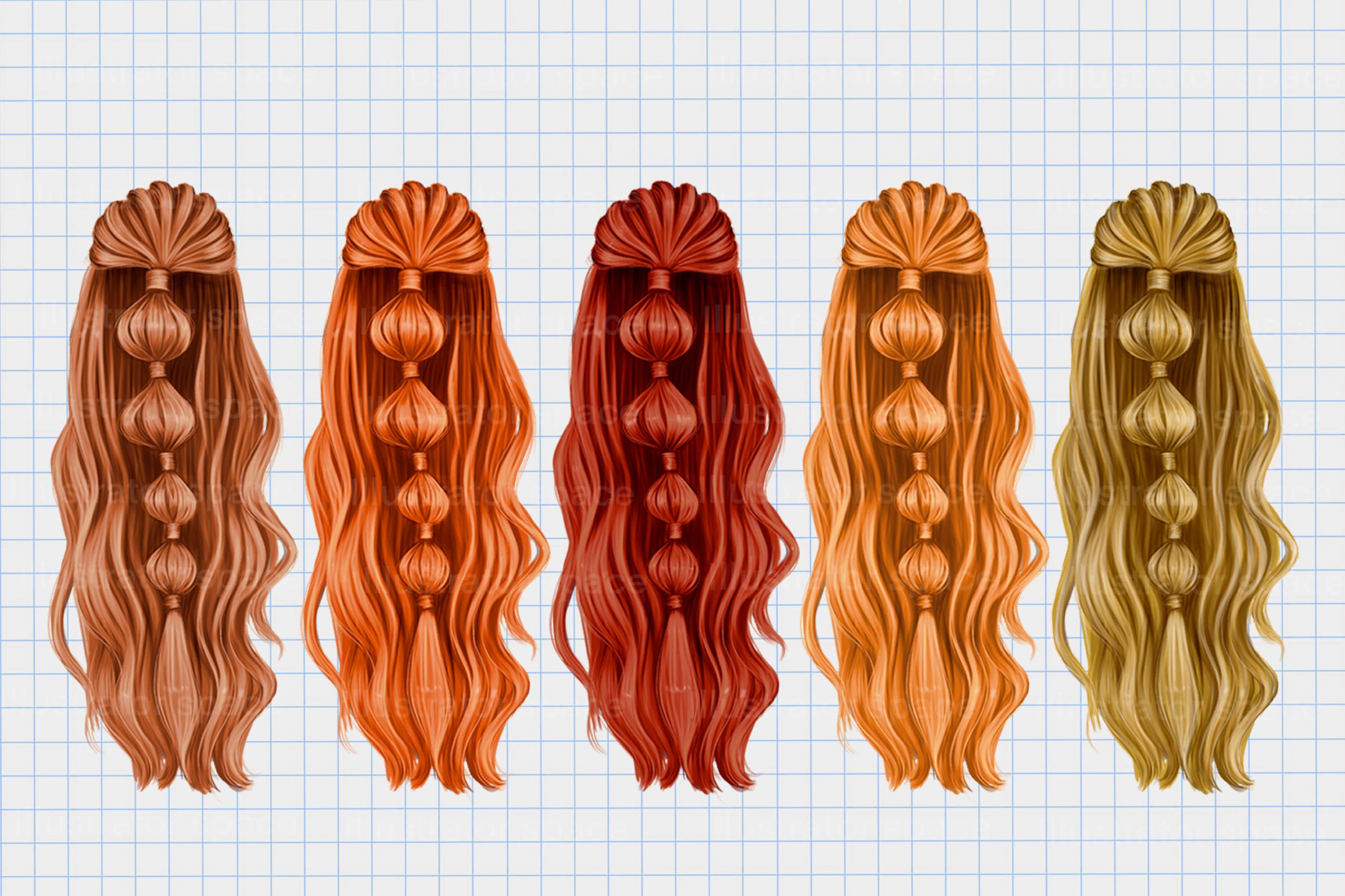 Hair clipart Hairstyle clipart Hair clip art Hair style Etsy