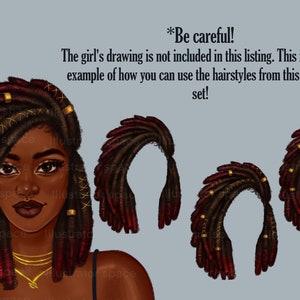 Natural Hair Clip Art,african American Art Dreads, Custom Hairstyles ...