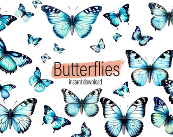 Butterfly PNG, Butterfly clipart, Butterflies PNG, Blue butterfly clipart, Transparent stickers, Butterfly painting, Butterfly stickers