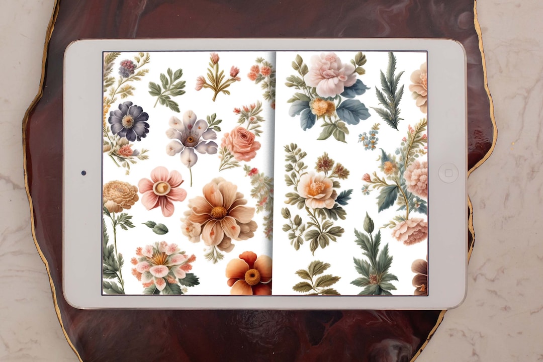 Flowers Goodnotes Stickers Spring Goodnotes iPad Stickers Etsy