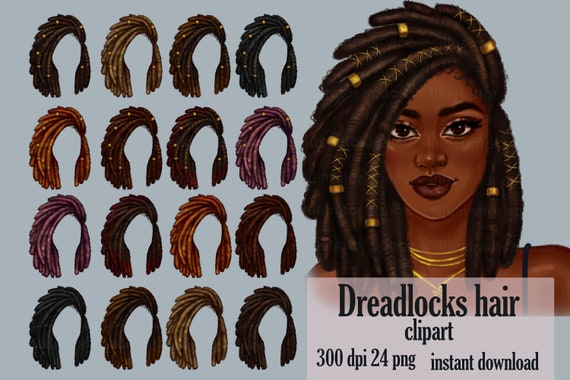 Natural Hair Clip Artafrican American Art Dreads Custom - Etsy Natural Hair Clip Artafrican American Art Dreads Custom - Etsy
