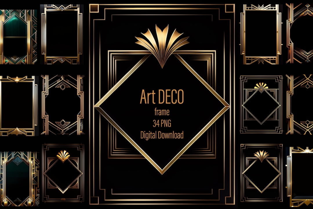 Art Deco Artwork Gold Picture Frame Art Nouveau Frame Gold Frames Art Deco Artwork Gold Picture Frame Art Nouveau Frame Gold Frames