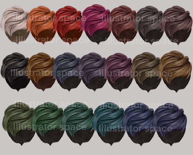 Download Hair Clip Art Digital Download Custom Hairstyles Hair Clipart Character Hair Natural Hair Clipart Hairstyles Clipart Hair Art Png Hairstyles Clip Art Art Collectibles