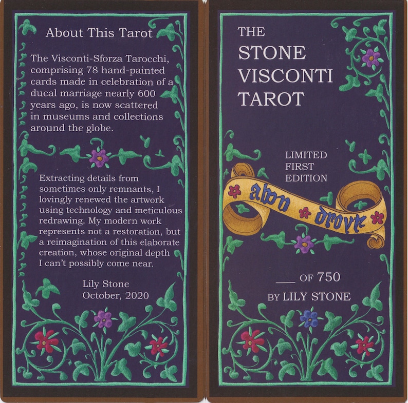 The Stone Visconti Tarot (2021) - Limited Edition of 750 Numbered Decks - 78 Cards bild 3