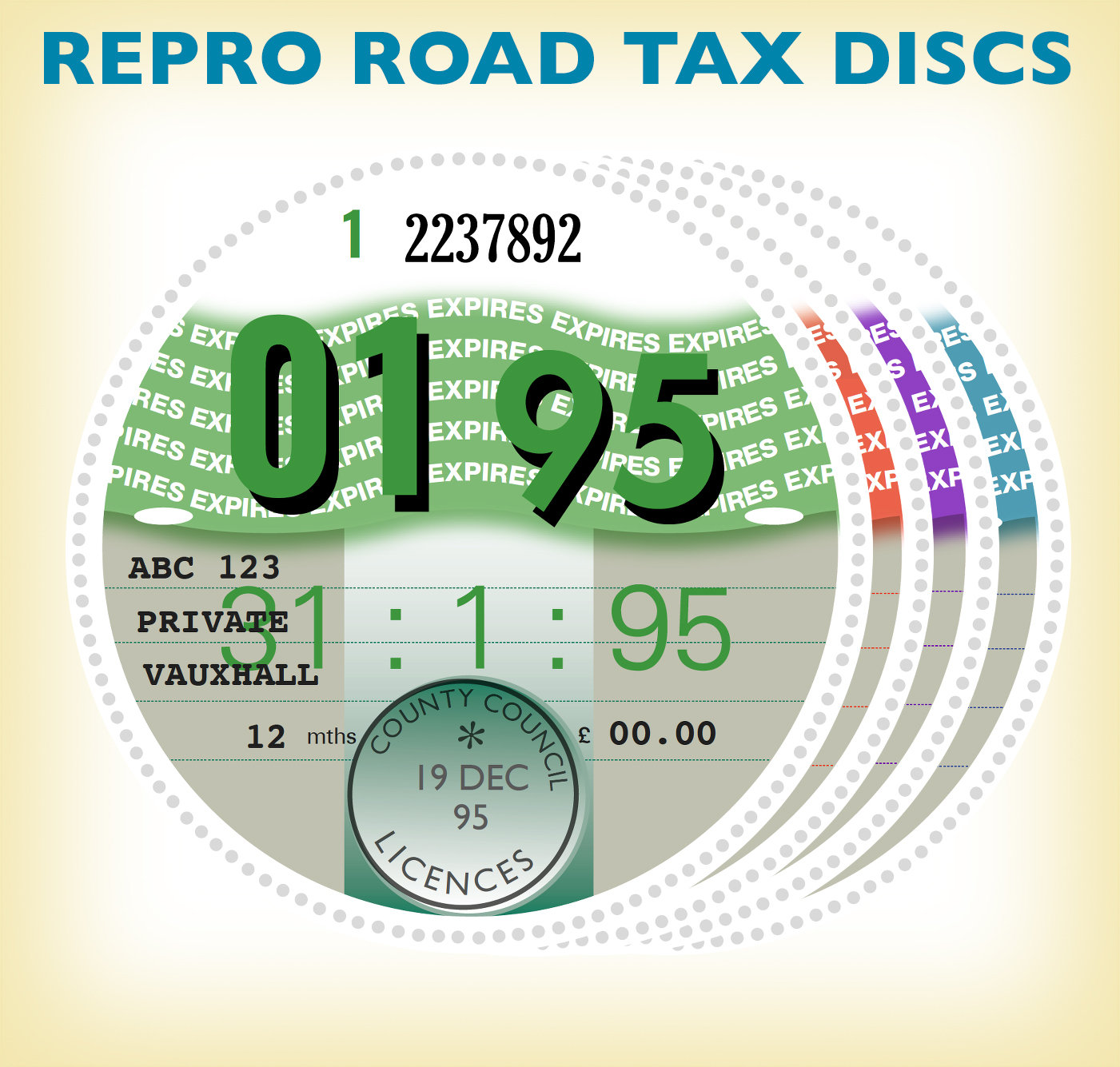 1993 2004 Replica Road Tax Disc Instant PDF Editable Etsy