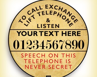 1920s Telephone Dial Number Label Instant PDF Editable | Etsy