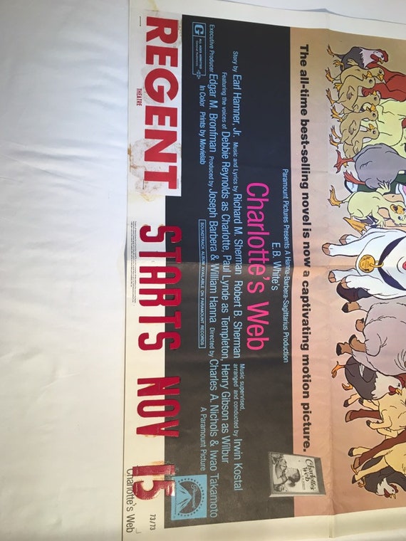 1973 Charlottes Web Movie Poster And 2 Stills Etsy