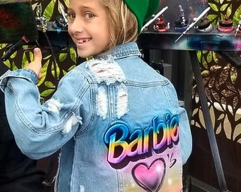 airbrush jean jacket