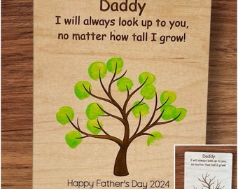 Watch Me Grow Magnet, Father's Day Magnet, Gift for Dad, Gift for Him, Fingerprints