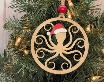 Octopus Christmas Ornament, Nautical Christmas Ornament, Octopus | Sea Creature Ornament, Ocean Lover