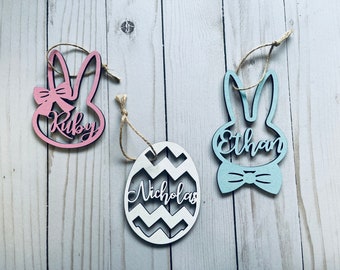 Personalized Easter Basket Tags | Bunny Tags | Wooden Easter Tags | Personalized | Easter Name Tags