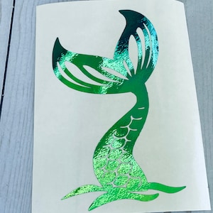 Mermaid Tail Decal For Car, Holographic Decal, Mermaid Life, Mermaid Decal
