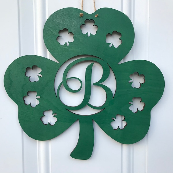 St. Patrick's Day Shamrock Door Hanger | Shamrock Door Hanger | Shamrock Door Wreath | St. Patrick's Day Wall Decor | Front Door Decor