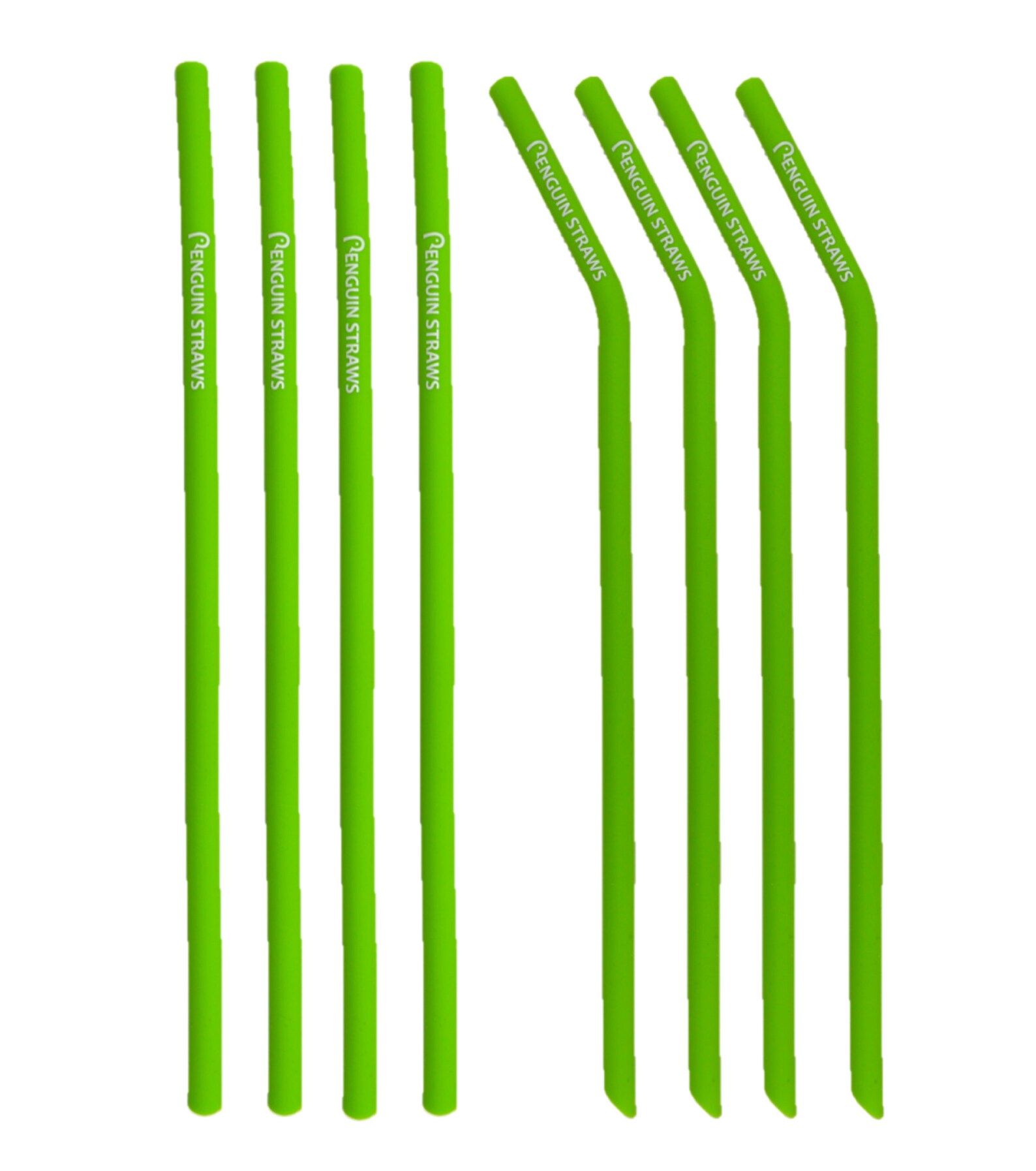 Green Reusable Silicone Bendable Soft Drinking Straws Bent Etsy