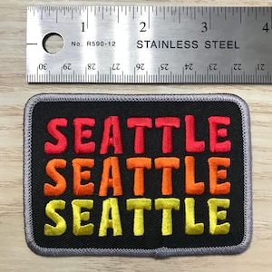 Seattle Sunrise iron on patch