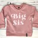 Big Sister Pink/Terracotta Retro baby and kids sweatshirt 