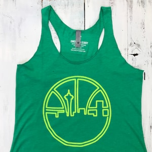 Seattle Basketball Throwback womens tank top