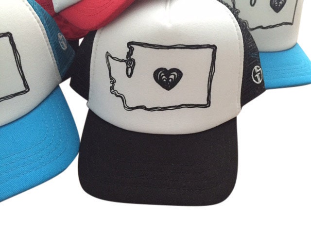 Washington love baby and toddler hat Pac NW kids trucker hat | Etsy