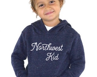 PNW Toddler Hoodie - Pacific Northwest Kids Sweatshirt - Cozy Toddler Pullover - Pac NW Baby Gift