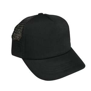 Everyday All Black toddler adjustable trucker hat