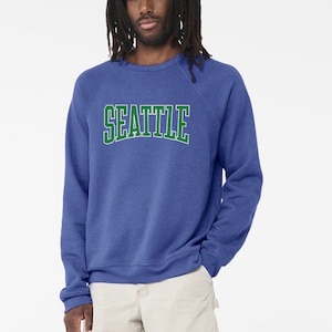 Seattle Sweatshirt - Seattle Crewneck - Seattle Retro Sweatshirt - Seattle Vintage Crew - Seattle Football Old School unisex sweatshirt
