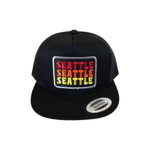 “Seattle Sunrise” Retro Retro Retro Hut für Erwachsene
