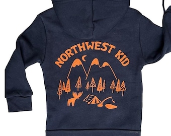 Sudadera con capucha y cremallera Campy Northwest para bebés y niños