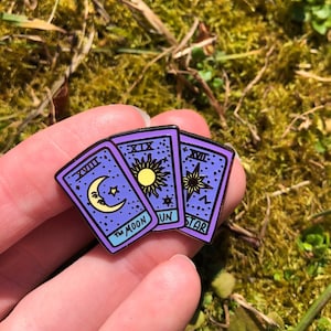 Tarot Card Enamel Pin/Little Witchy Enamel Pin/Witchy Tarot Pin/Tarot Enamel Pin/Witchy Tarot Pin