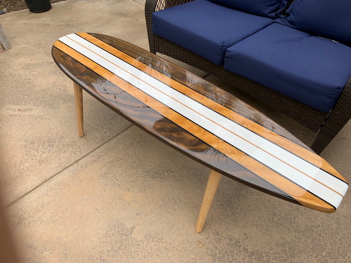 Retro Surfboard Coffee Table Etsy