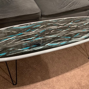 Resin Art Surfboard Coffee Table