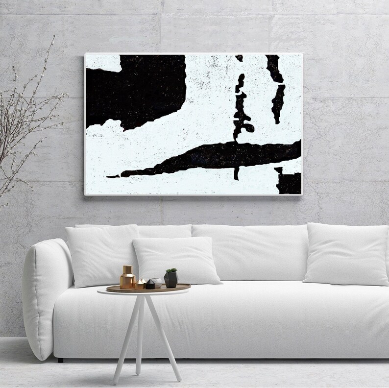 Minimalist Art Abstract landscape painting Living Room Wall Etsy