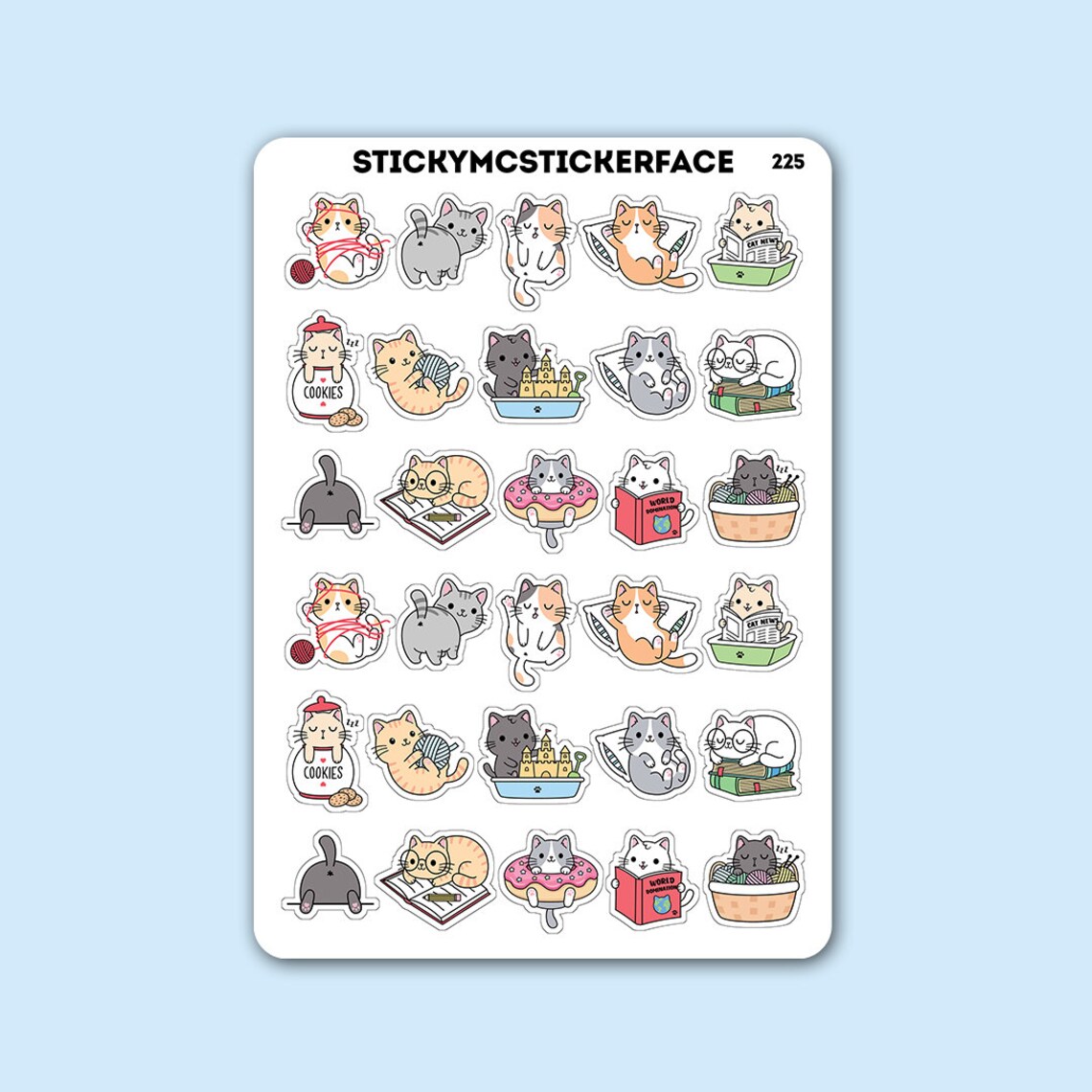 Süße Katzen Sticker Kätzchen Sticker Katzen Sticker Planer - Etsy.de