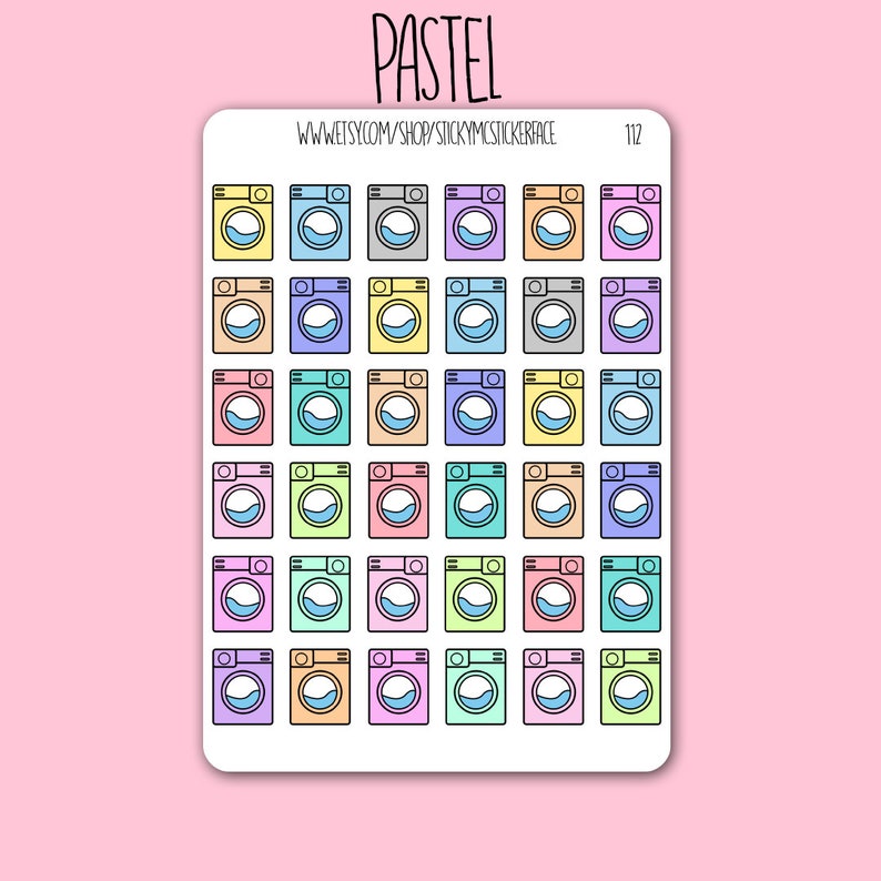 Laundry Day Stickers Washing Machine Stickers Cleaning | Etsy
