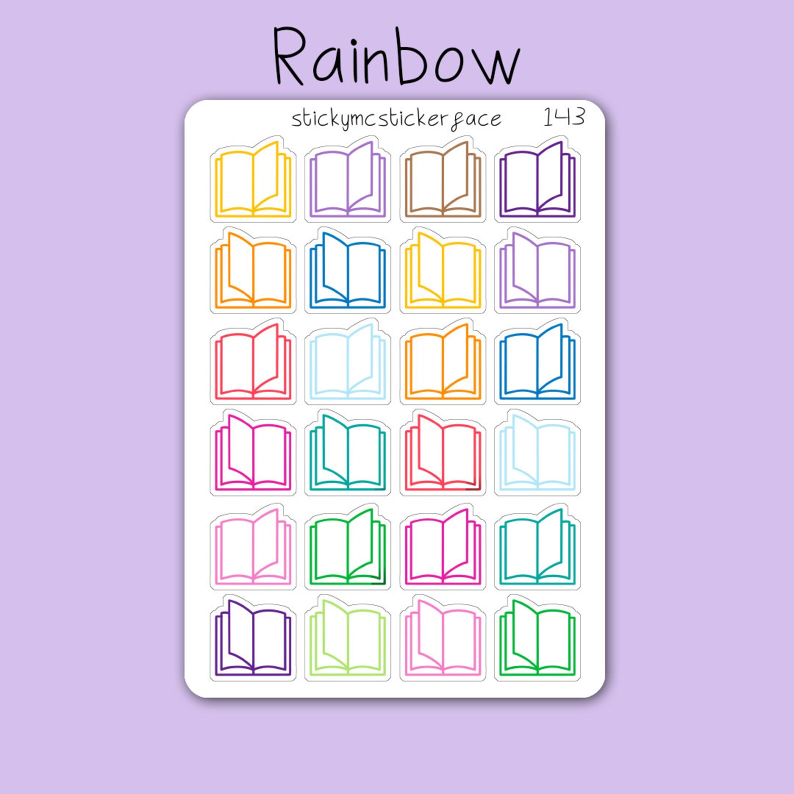 Open Book Stickers Book Stickers Reading Stickers Journal Etsy UK