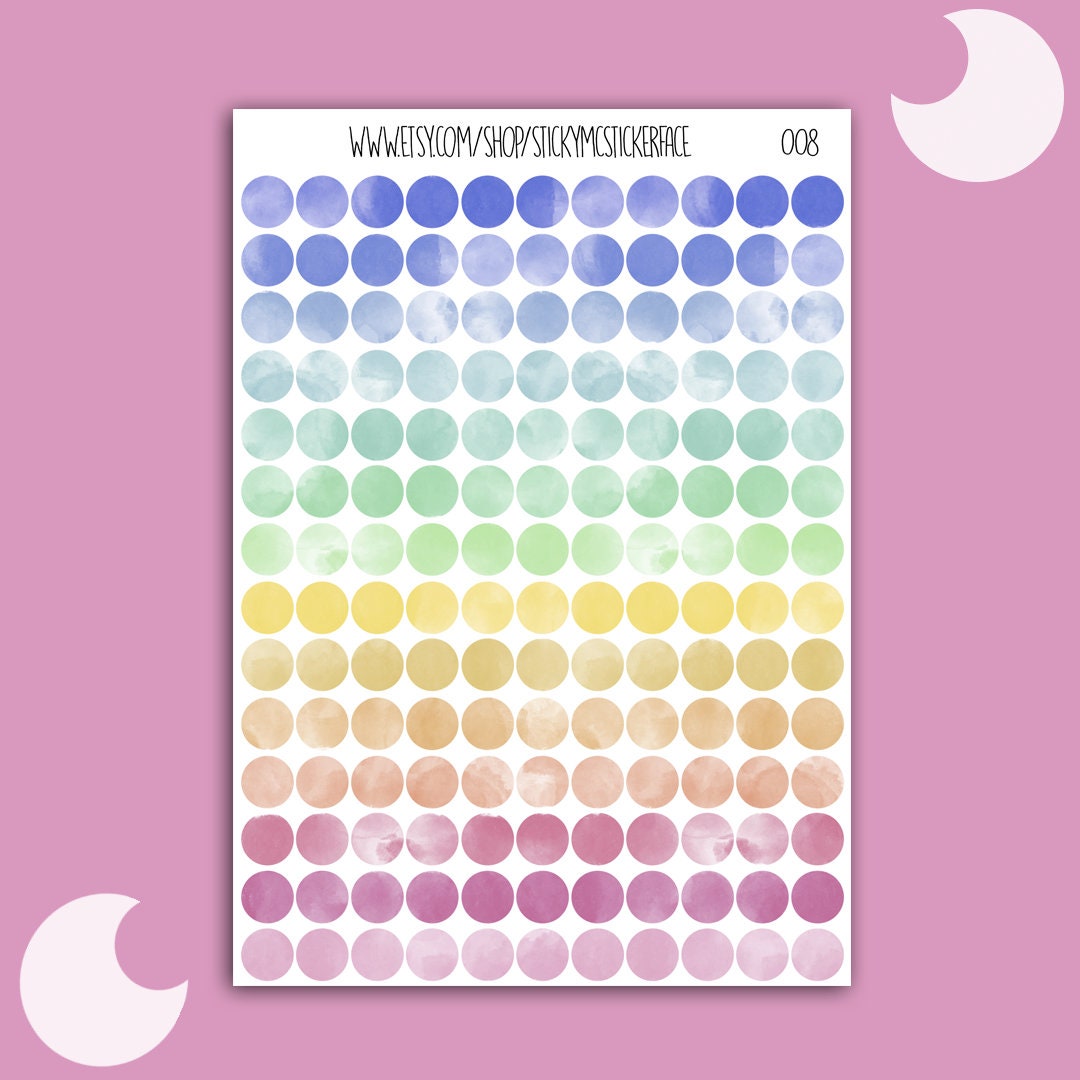 Circle Dot Stickers for Crayon & Pencils – lianaprojects