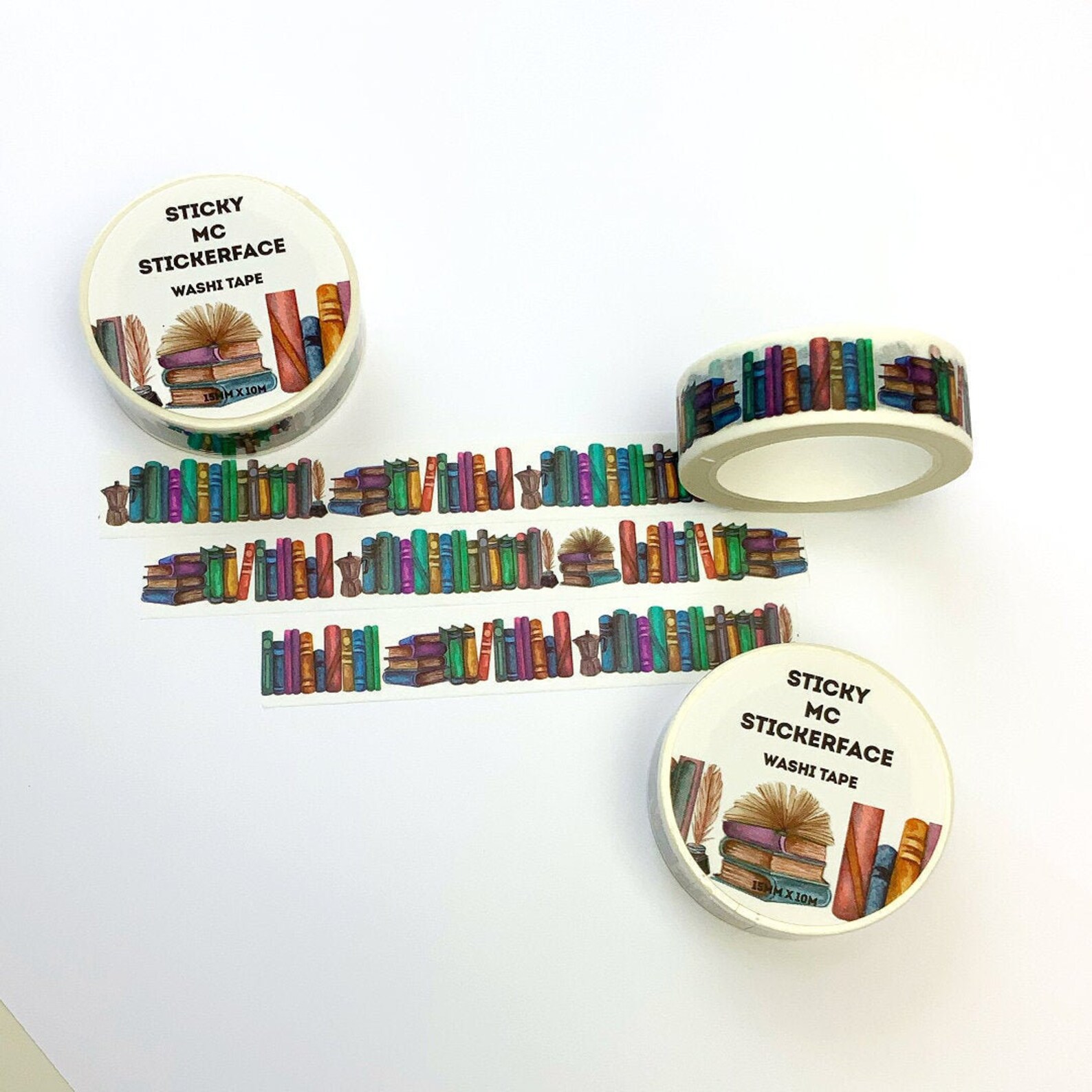 Book washi tape library washi tape reading washi tape bujo Etsy