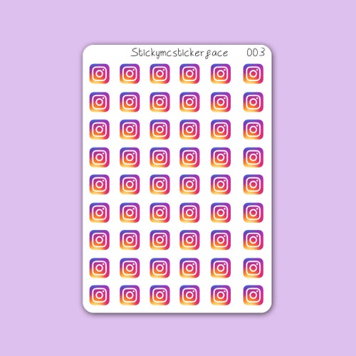 icon stickers social media Instagram planner stickers plan |