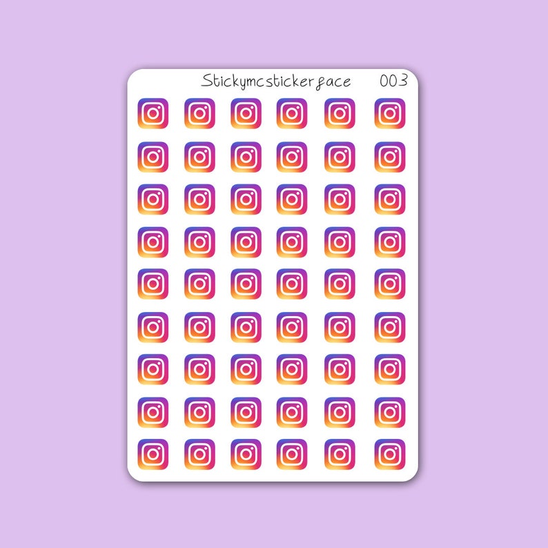 Instagram stickers insta stickers planner stickers social Etsy