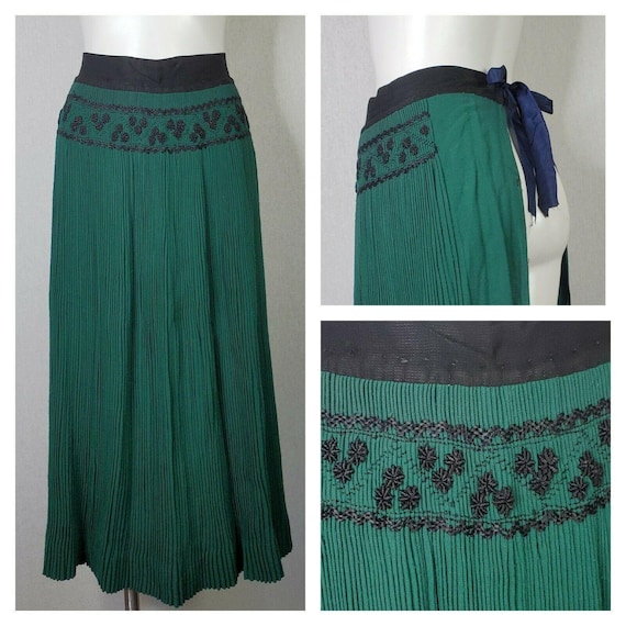 VTG Dirndl Trachten Handmade Apron German W/ Ties