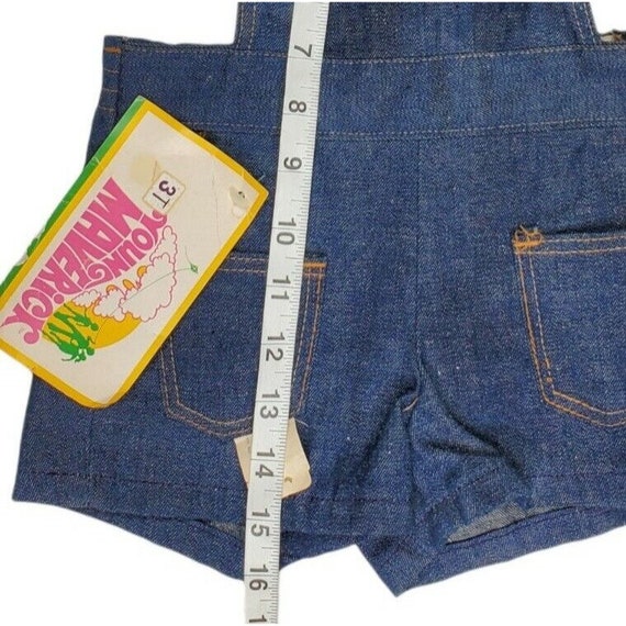 Vtg Toddler Denim Overalls Young Maverick Shorts … - image 6