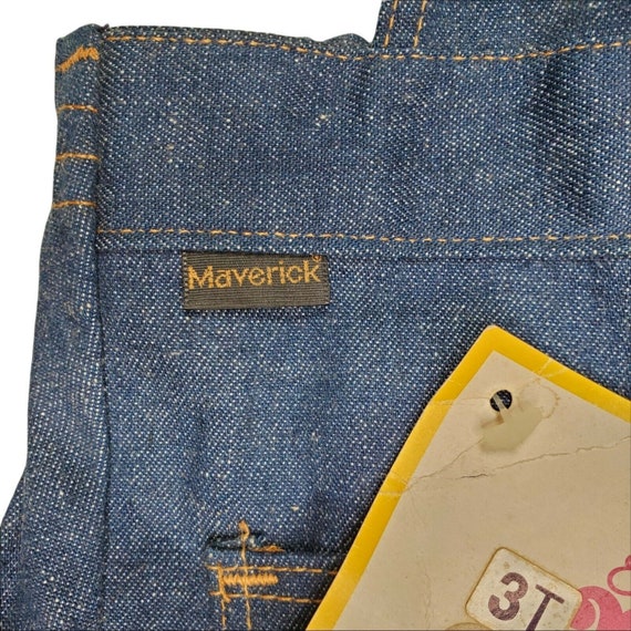 Vtg Toddler Denim Overalls Young Maverick Shorts … - image 9