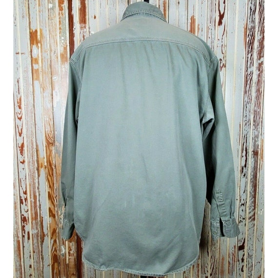 GAP Army Military Shirt Large OG Olive Drab Green… - image 6