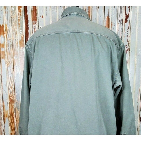 GAP Army Military Shirt Large OG Olive Drab Green… - image 7