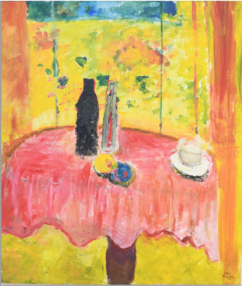 Pink Table Abstract