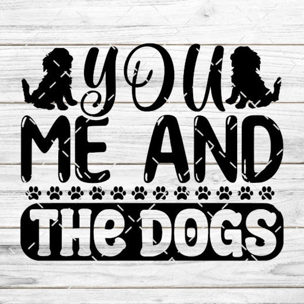 Dog SVG PNG DXF Eps couple dog walking puppy dog mom silhouette Cricut Vinyl Vector Design Cutting File Cricut decal