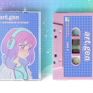 art.gen Mixtape Cassette - Retro Retrowave/Vaporwave/Synthwave Music
